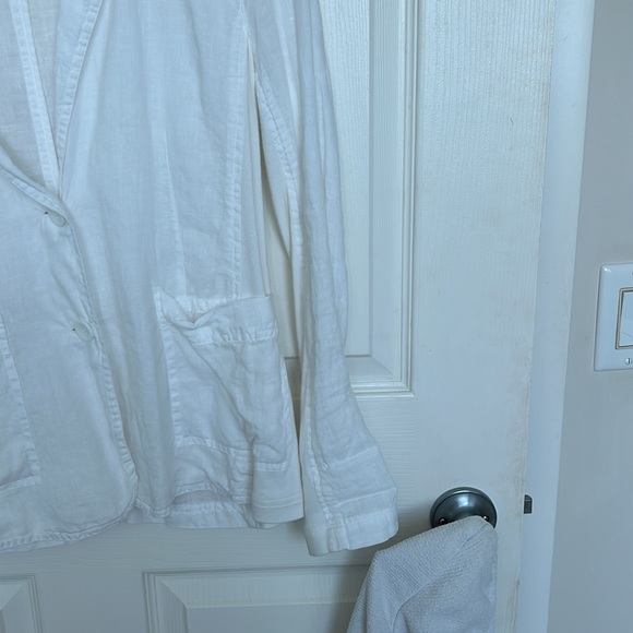 Eileen Fisher White Linen Blazer - Picture 8 of 11